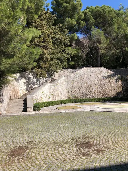 Vila Milocer Πάρκο Crna Gora Montenegro Αρχές Της Άνοιξης — Φωτογραφία Αρχείου