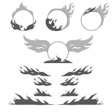 Alev formları için kümesi oluşturmak logo