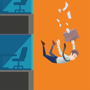 Ofis giyim erkekte bir binadan düşüyor