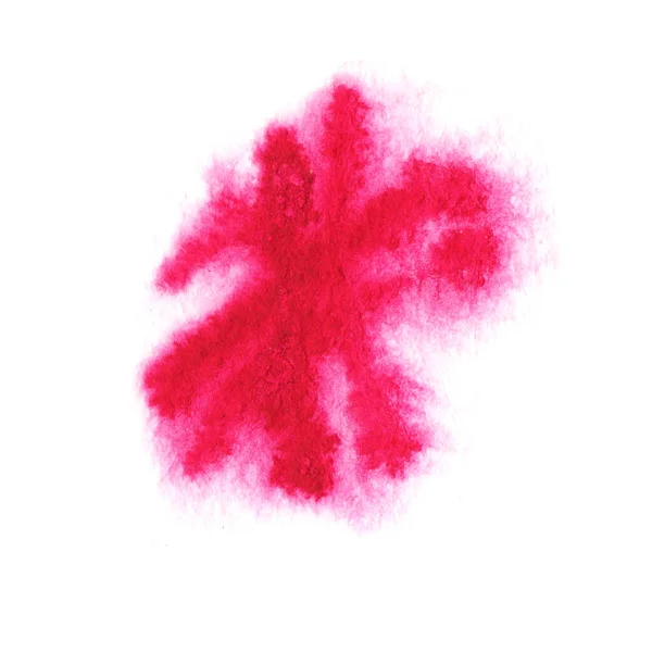 Tache aquarelle rouge. Aquarelle texturée lumineuse fond abstrait. — Photo