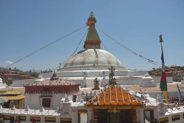 Boudhanath Stupa Katmandu Nepalu Duża Stara Stupa — Zdjęcie stockowe