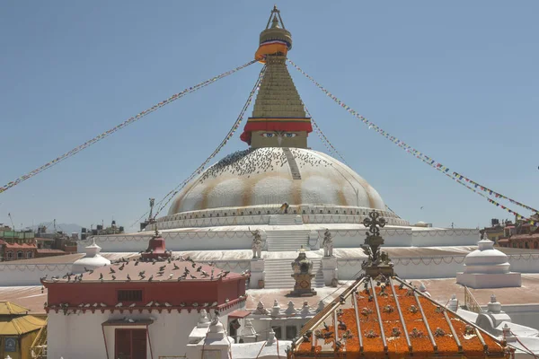 Boudhanath Stupa Katmandu Nepalu Duża Stara Stupa — Zdjęcie stockowe