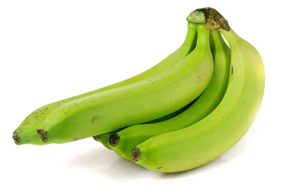 Bunch of green bananas on white background — Stock Photo, Image