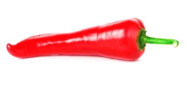 Beyaz arkaplanda kırmızı kırmızı kırmızı biber