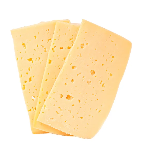Ολλανδικό τυρί που απομονώνονται σε λευκό φόντο — Φωτογραφία Αρχείου