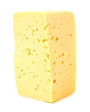 Hollanda peynir beyaz zemin üzerine izole