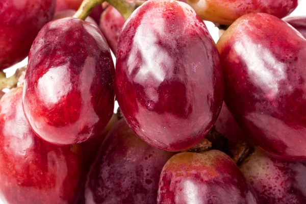 Imagem de fundo de uva vermelha com gotas de água — Fotografia de Stock