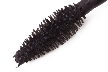 Beyaz arka plan yakın çekim makro üzerinde fırça maskara