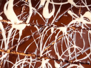 arka plan olarak pasta dekorasyon kahverengi ve beyaz sır