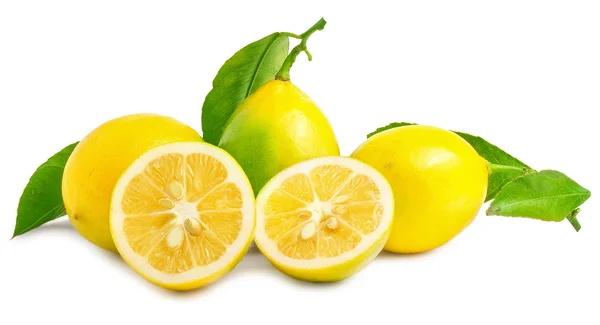Limões isolados sobre um fundo branco — Fotografia de Stock