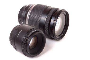 bir beyaz arka plan closeup izole kamera objektifi