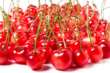 Beyaz arka plan üzerinde izole pembe kiraz