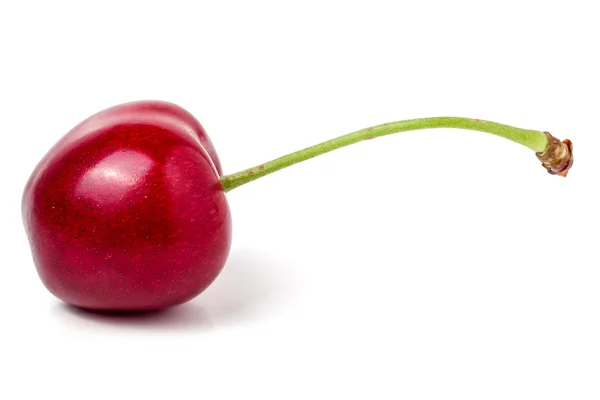 Jeden záběr sweet cherry izolovaných na bílém pozadí — Stock fotografie