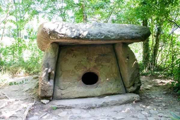 Antico dolmen di pietra nella foresta vicino a Gelendzhik il Crimea — Foto Stock