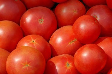 arka plan olarak Satılık sayaç piyasada domates