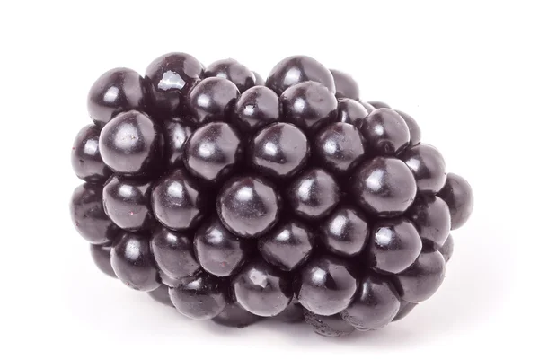黑莓上白色背景特写宏孤立 — 图库照片