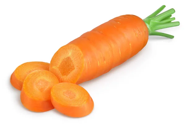 Carrot isolated on white background with clipping path and full depth of field — Stock Photo, Image