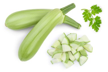 Kabak ya da iliğin kesme yolu ve tam derinliği ile beyaz arkaplanda izole edilmesi. Üst Manzara. Düz yatıyordu. Ayarla ya da topla