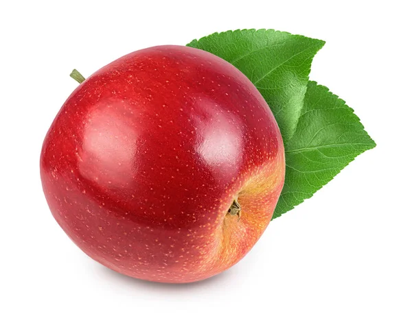 Roter Apfel isoliert auf weißem Hintergrund mit Clipping-Pfad und voller Schärfentiefe — Stockfoto
