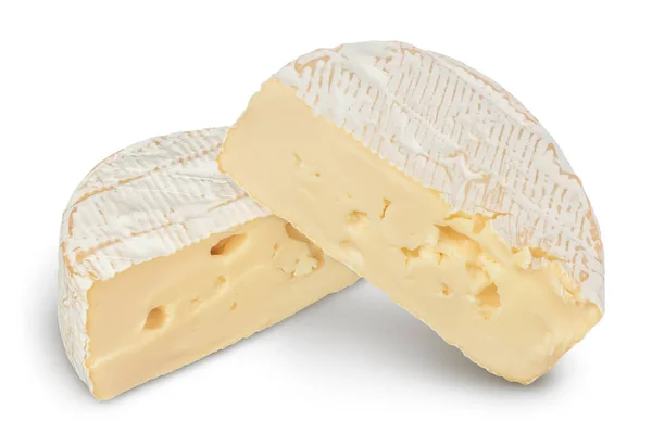 Camembert sajt elszigetelt fehér háttér nyírás útvonal és a teljes mélysége mező — Stock Fotó