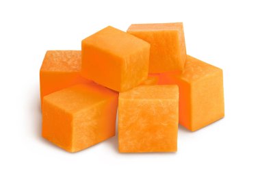 Tereyağı ezmesi kesme yolu ve tam derinlik ile beyaz arkaplanda izole edilmiş