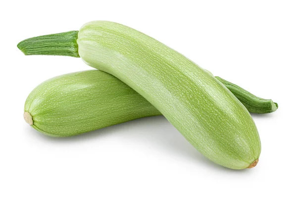 Zucchini eller märg isolerad på vit bakgrund med klippning väg och full skärpedjup — Stockfoto