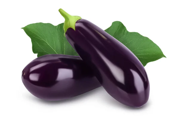 Eggplant or aubergine isolated on white background with clipping path and full depth of field — Stock Photo, Image