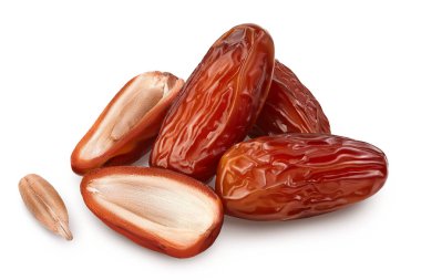 Kırpma yolu ve tam derinlikteki beyaz arkaplanda izole edilmiş tarihler.