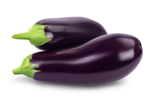 Eggplant or aubergine isolated on white background with clipping path and full depth of field — Stock Photo, Image