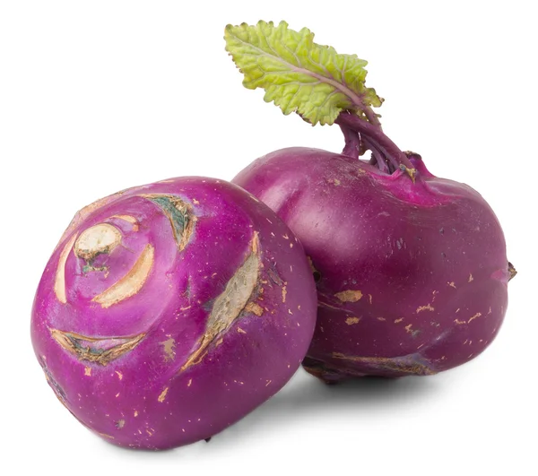 Col kohlrabi aislado — Foto de Stock