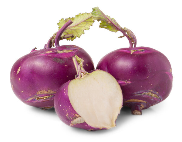 Fresh purple kohlrabi