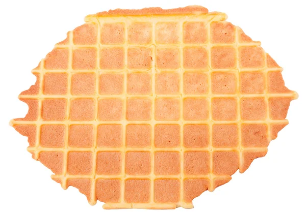 Homemade waffle isolated on white — Stock Photo, Image