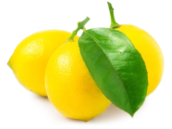 Tres limones aislados en blanco — Foto de Stock