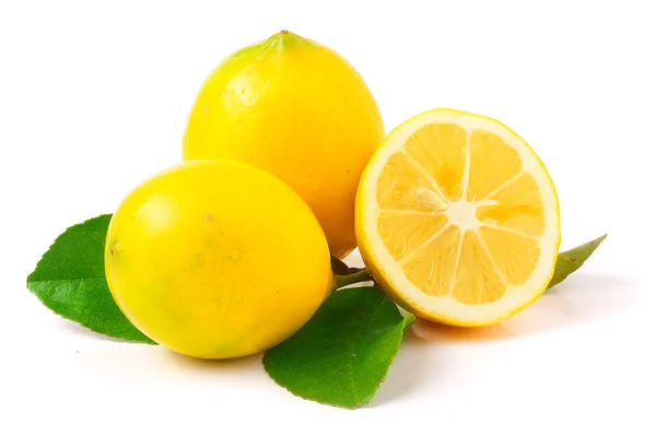 Свежий лимон изолирован на белом — стоковое фото