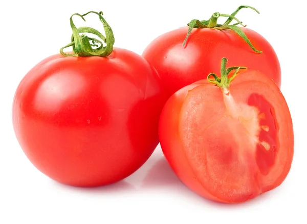 Färska tomater isolerade på vitt — Stockfoto