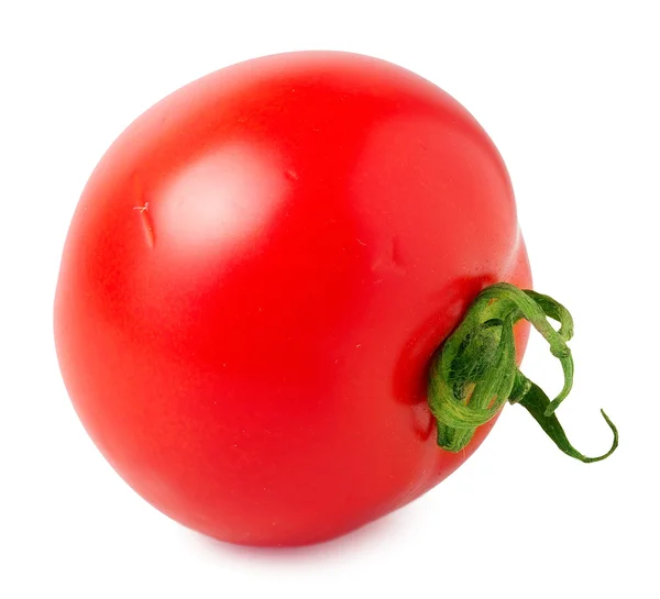 Un tomate rojo fresco aislado en blanco — Foto de Stock