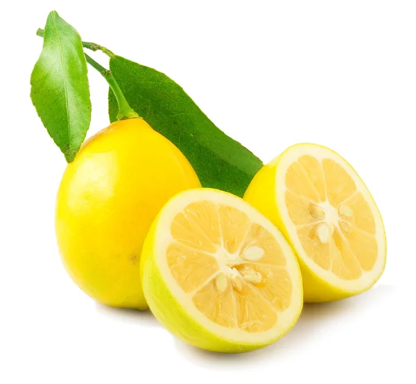 Friss citrom elszigetelt fehér — Stock Fotó
