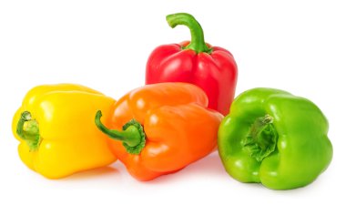 Beyaz arka plan closeup izole biber