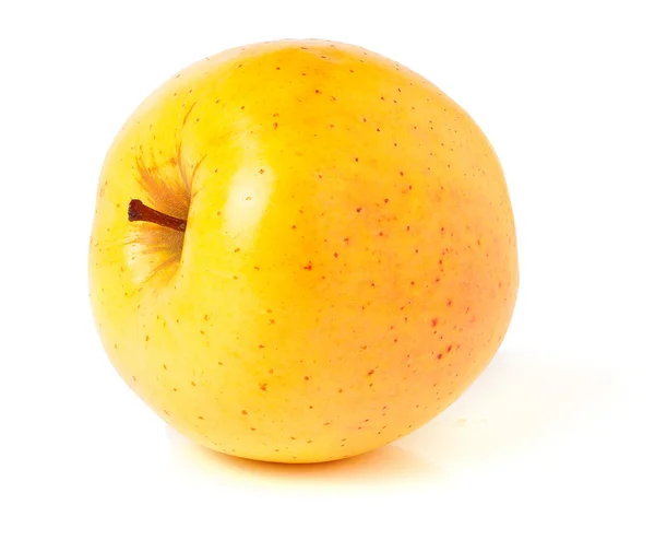 Κίτρινο μήλο που απομονώνονται σε λευκό — Φωτογραφία Αρχείου