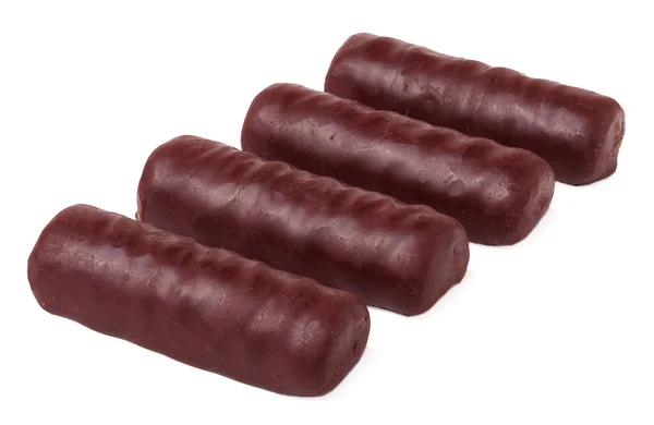 Batoniki czekoladowe na białym tle — Zdjęcie stockowe