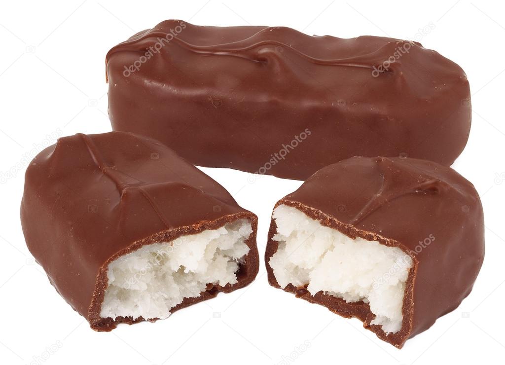 chocolate bars on a white background