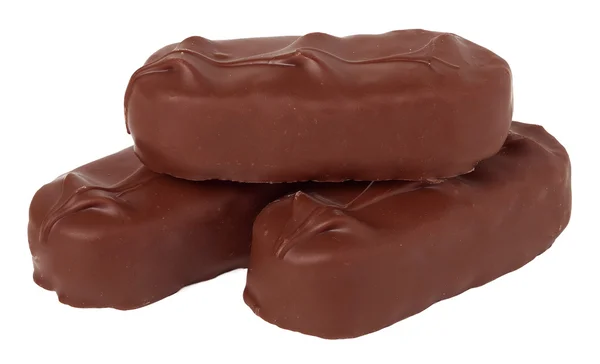 Chocolate bars on a white background — Stock Photo, Image