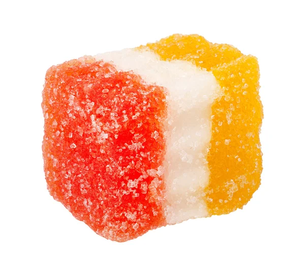 Süße Gelee-Bonbons isoliert vor weißem Hintergrund — Stockfoto
