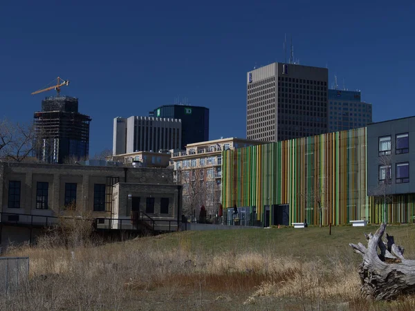 Winnipeg Manitoba Kanada şehir merkezi silueti