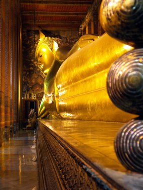 Buda uzanmış, wat pho, bangkok Tayland.