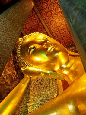 Buda uzanmış, wat pho, bangkok Tayland.