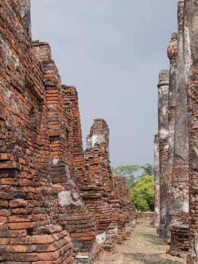 Ayutthaya Tayland - Antik şehri ve tarihi bir yer. WAT phra si sanphet