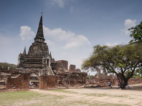 Аюттхая Таїланд - стародавнє місто та історичне місце. Wat phra si sanphet — стокове фото