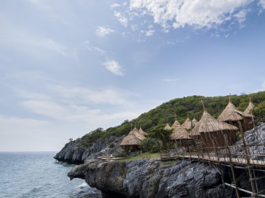 güzel görünüm üzerinde sri chang Adası'nda sriracha ampor, il chonburi, thailand