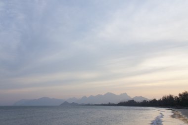 deniz plaj günbatımı, Tayland